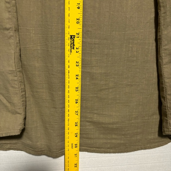 CoofAndy Green long tab sleeve Cotton & hemp henley 1/4 button 3 XL NWOT - Picture 6 of 10